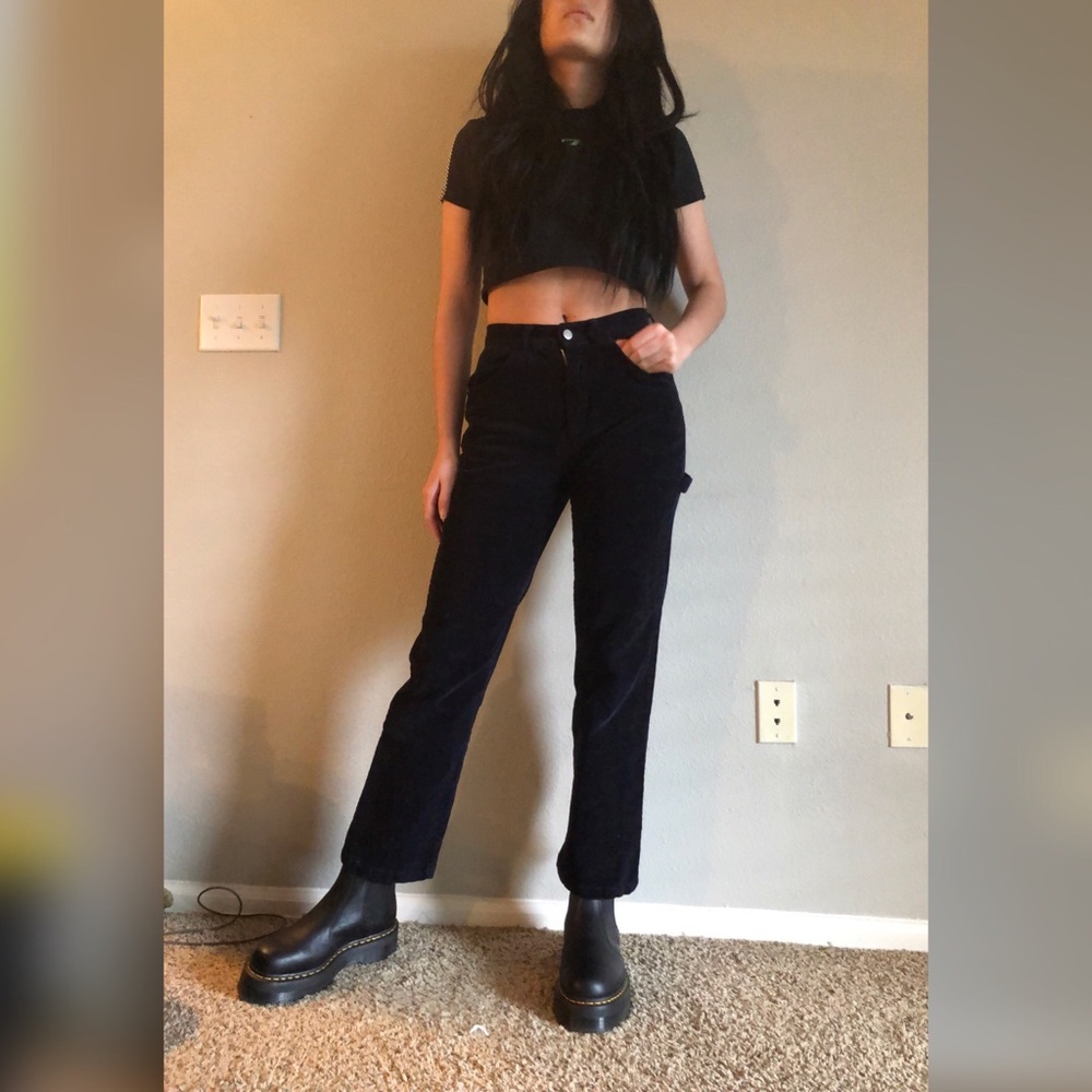 Brandy Melville John Galt cargo navy blue pants S